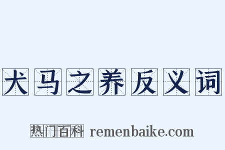 犬马之养反义词是什么意思的图片